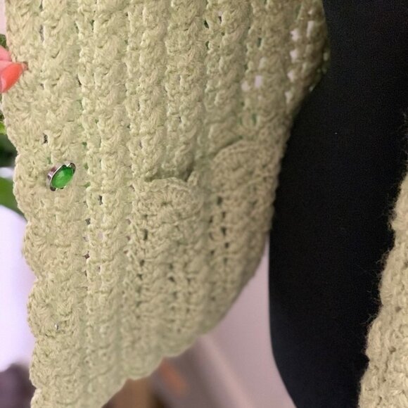 Crochet CARDIGAN | COVERUPS | YELLOW GREEN | BOHO - Picture 4 of 5